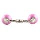 Solid Dark Neon Pink Ceramic Cut Bridge Handle